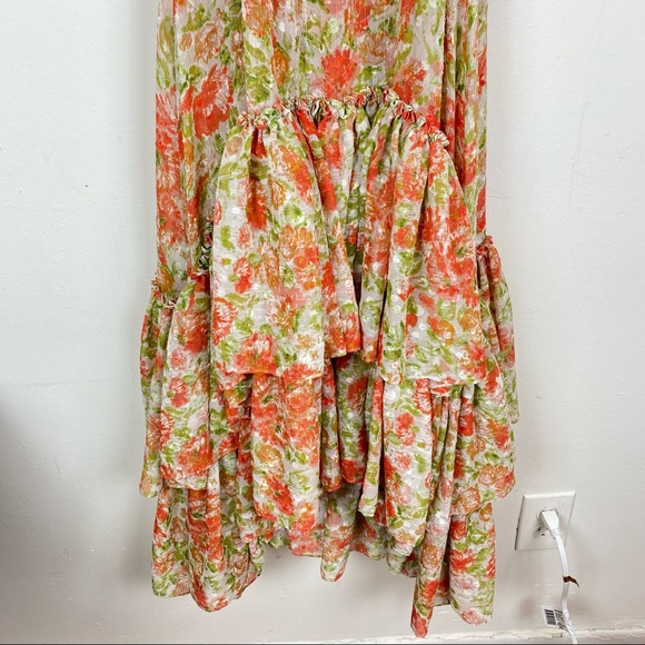 Misa Los Angeles Consuela Ruffle Off the Shoulder Floral Tiered Maxi Dress - Picture 5 of 14